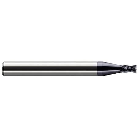 Harvey Tool 0.016 in. .4 mm Cutter dia x 0.024 in. Length of Cut Carbide Square End Mill, 3 Flutes 823016-C3